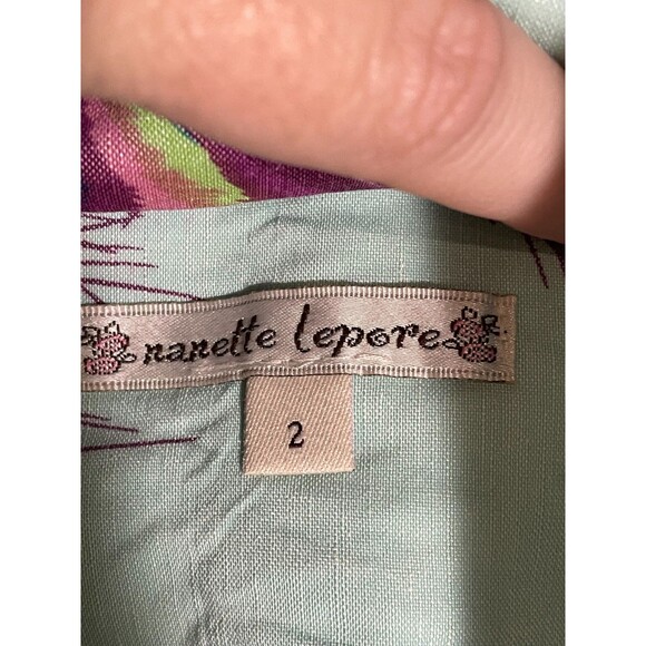 Vintage Nanette Lepore Ultra Mini Low Rise Skirt Peacock Feathers Boho 00s Y2K - Picture 3 of 14